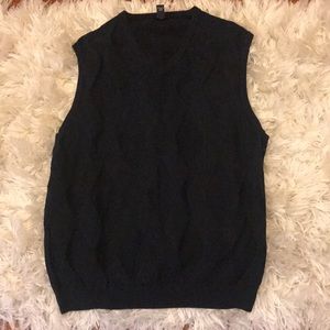black sweater vest